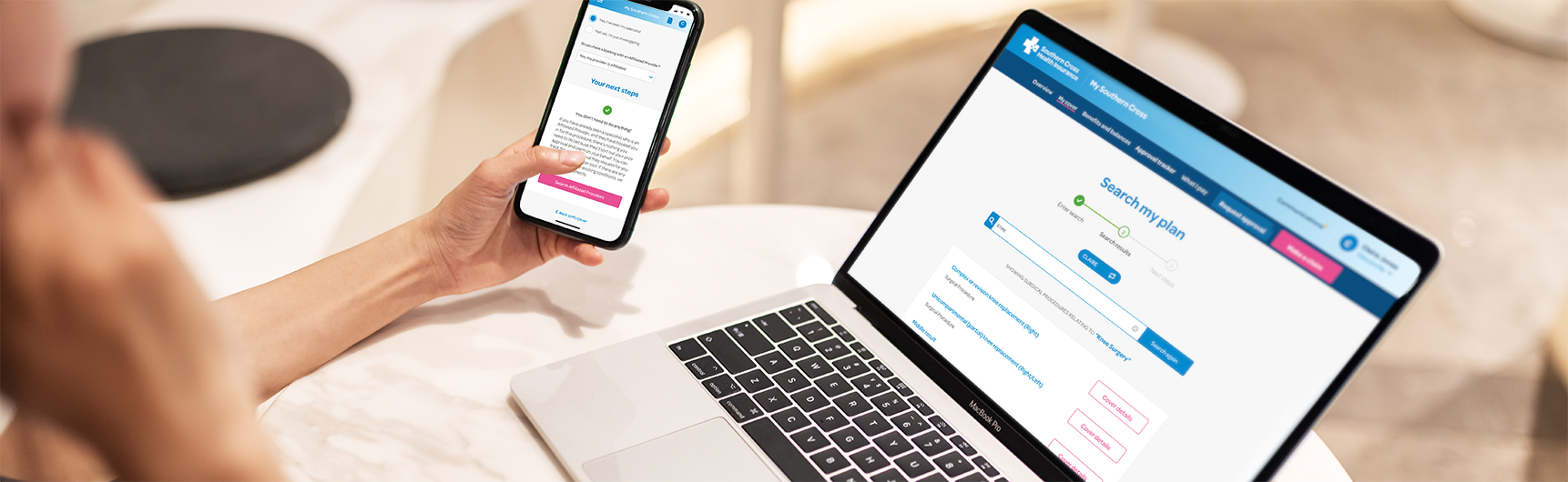 A PC and laptop screen