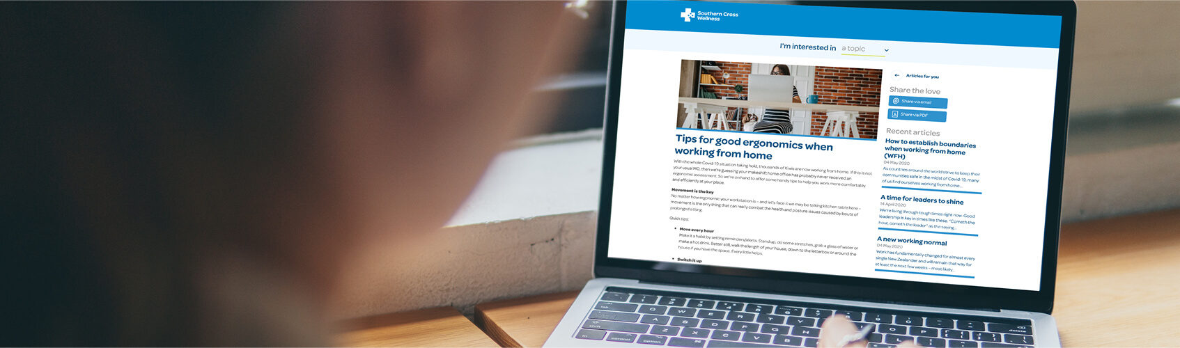 Southern Cross - Southern Cross website page on a laptop Southern Cross website page on a laptop