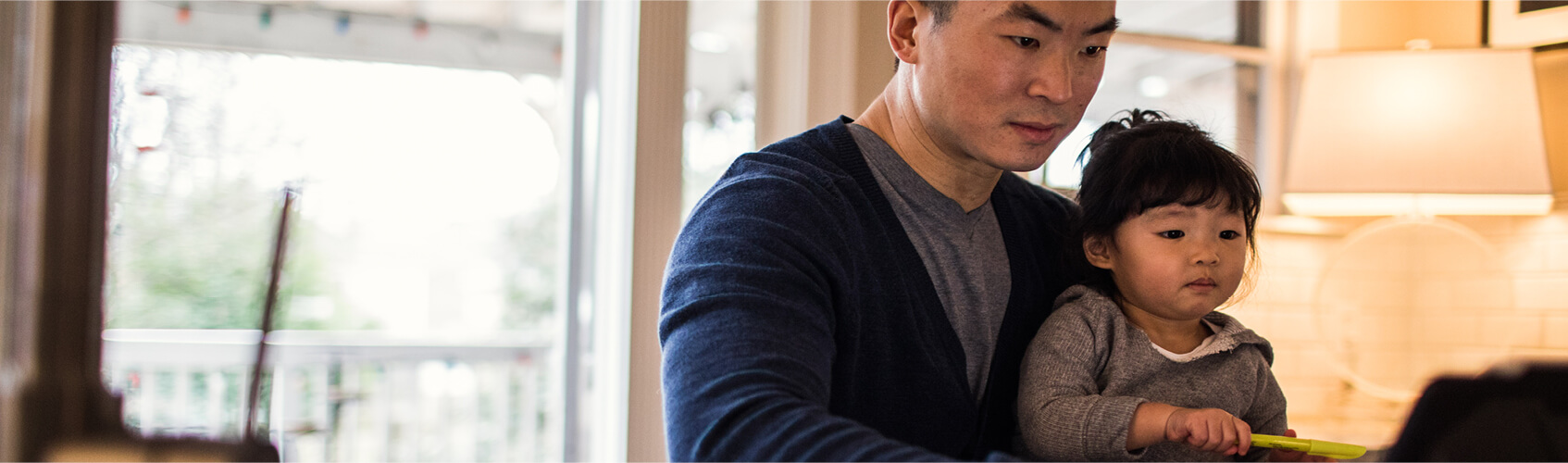 Southern Cross - Daughter sat on her dad's lap Daughter sat on her dad's lap