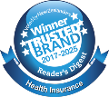 Reader's digest most trusted brand award logo 2017-2024