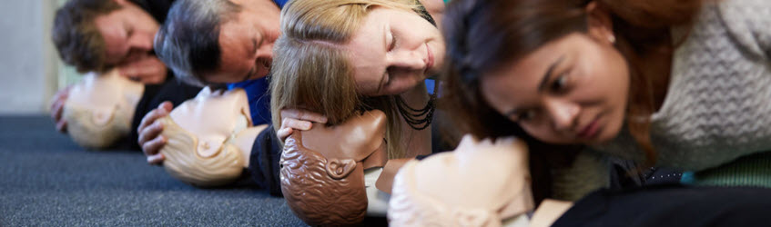 People in a first aid class